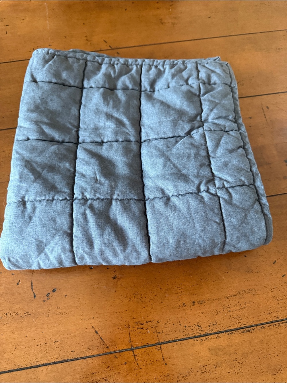 Quince European Linen Box Quilted Euro Sham in Charcoal, size Euro